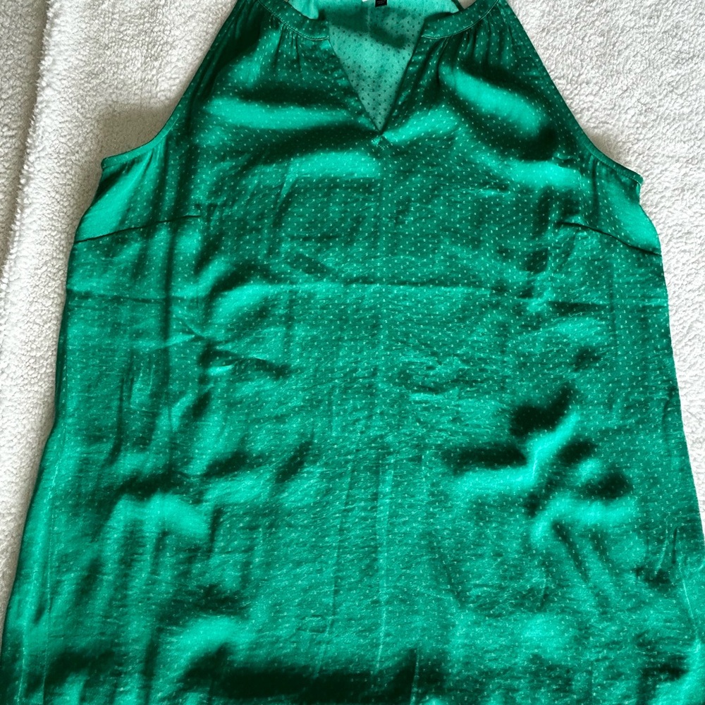 CAbi Green Tank Top Sleeveless Style